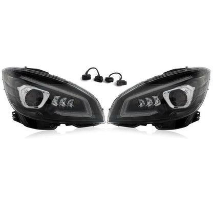 MAGICKIT Projector Headlights For 2007-2011 Mercedes C Class W204 S204 C300 C350 LED Headlamp Car Accessories