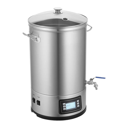 SucceBuy Electric Brewing System 8 GALLON Brewing Stock Pot All-in-One Home Beer Brewer 304 Stainless Steel Brewing Supplies