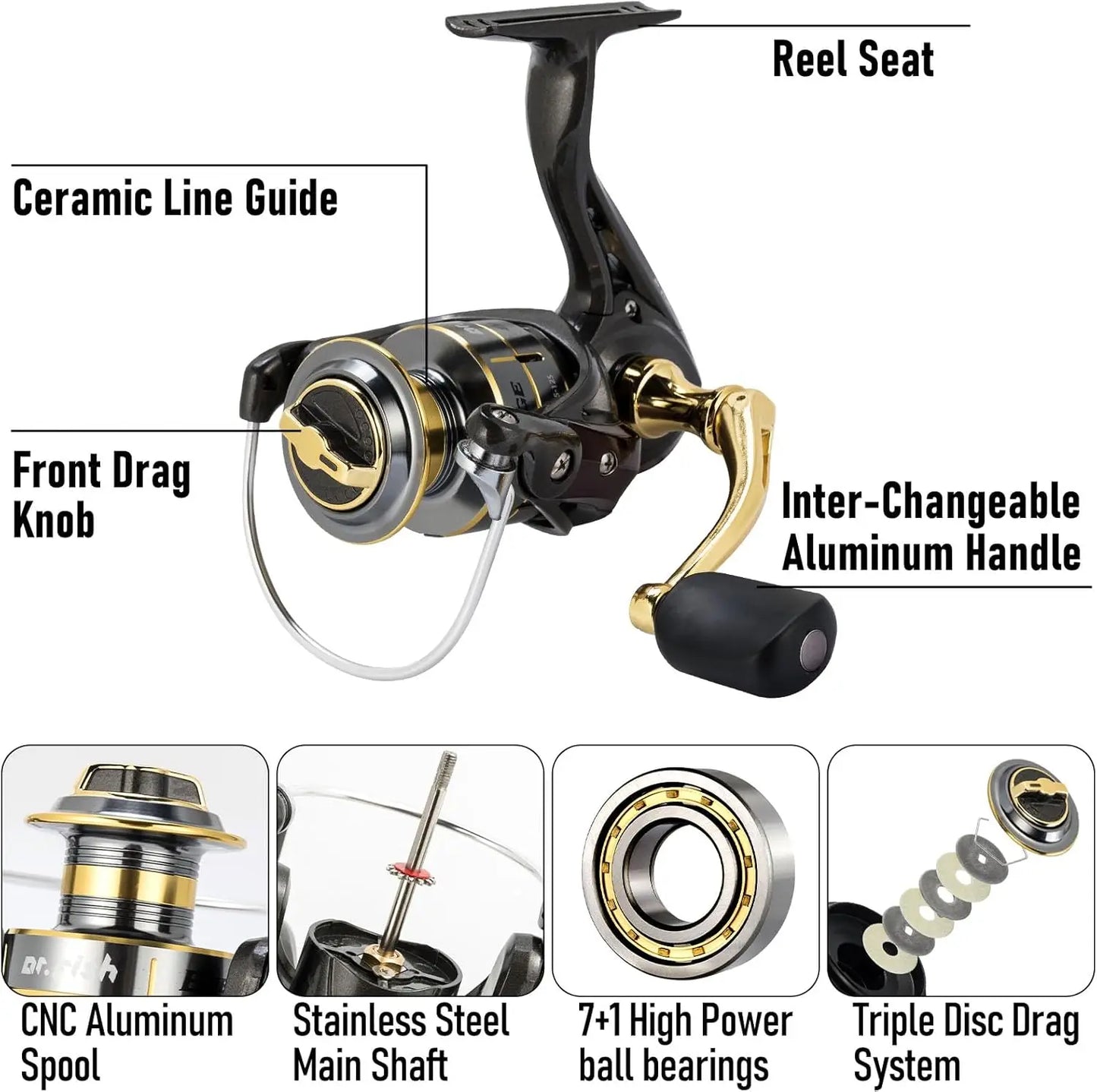 125-Piece Telescopic Fishing Rod Reel Combo with Tackle Bag, Collapsible Travel Set for Freshwater Saltwater