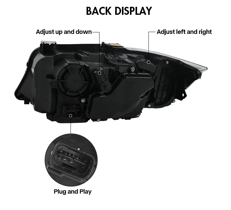 Headlight for BMW 3-Series E90 E91 2005-2011 Extreme Upgrade 328i 335i etc.