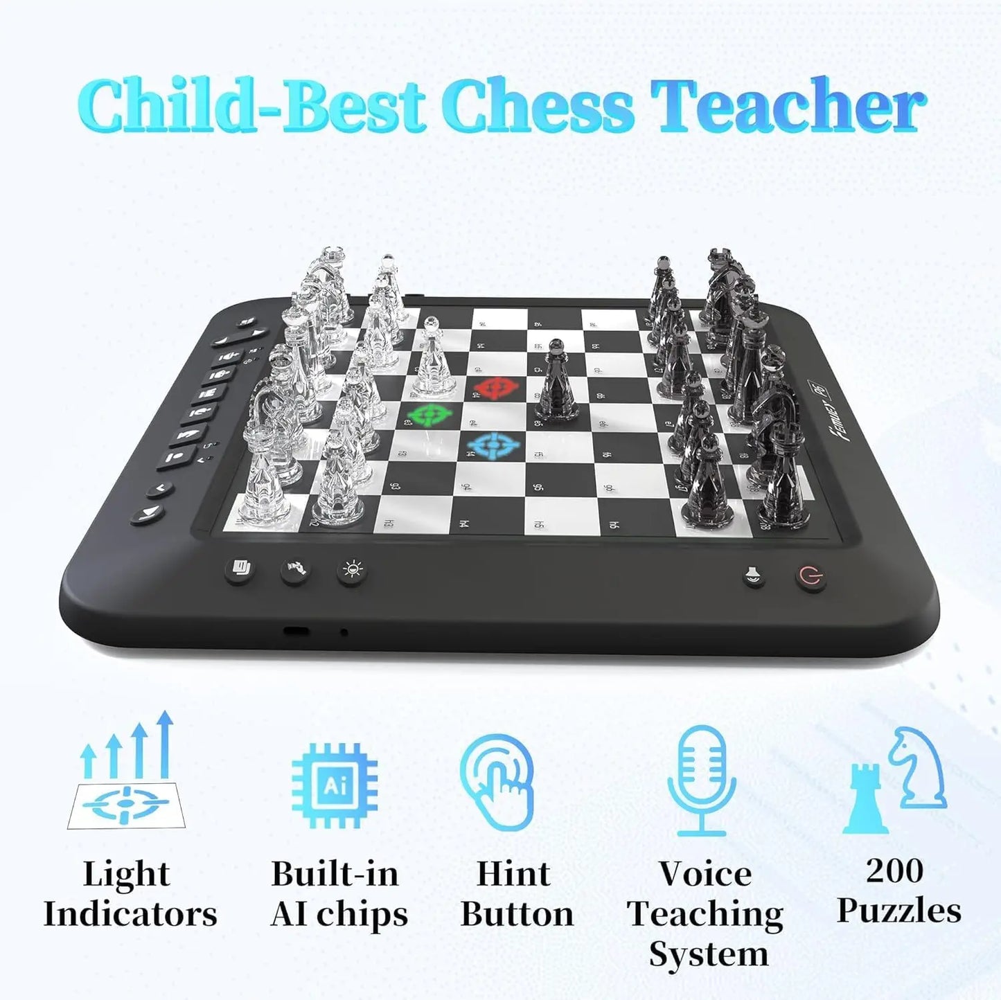 Electronic Chess Set, Board Game for Beginners – Great for Play & Practice