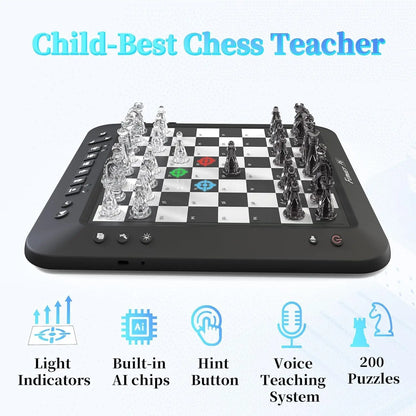 Electronic Chess Set, Board Game for Beginners – Great for Play & Practice