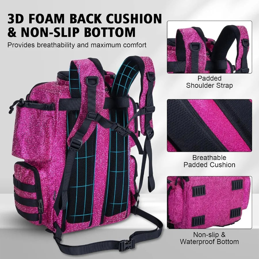Goture Fishing Backpack with 4 Tackle Boxes 900D WaterResistant Tackle Backpack with Rod Holders 45L Large Fishing Bag Storage