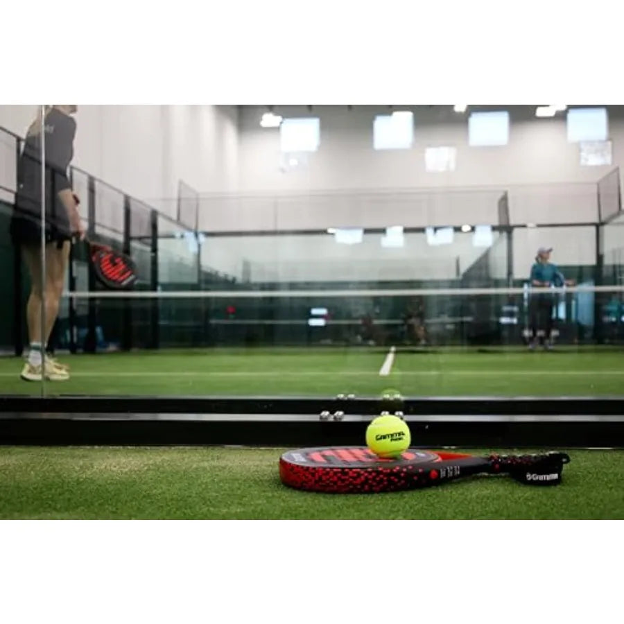 Padel Racket – Teardrop Shape for Power & Control, Microbead Texture for Precision & Spin, Lightweight, Durable Racquet for Begi