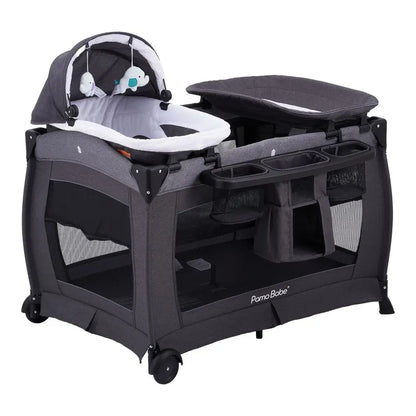 Babe Portable Playpen Foldable Playard for Baby and Toddler Mattress, Changing Table for Newborn Portable Playard