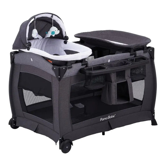 Babe Portable Playpen Foldable Playard for Baby and Toddler Mattress, Changing Table for Newborn Portable Playard