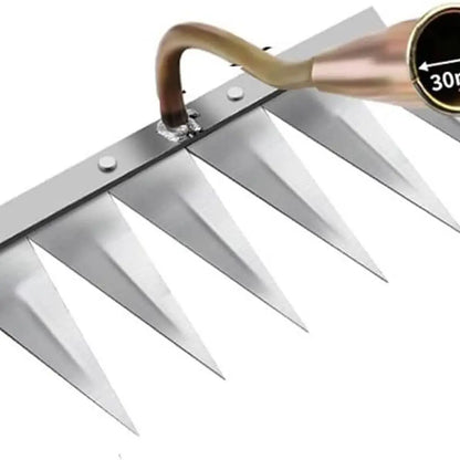 5-Tooth Garden Weeding Hoe and 6-Tooth Rake - Premium Agricultural Tools for Efficient Weed Removal