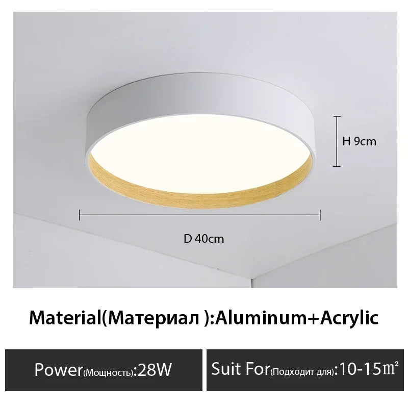 Modern Minimalist Circular LED Ceiling Light Living Room Bedroom Study Pendant Lamp Creative Interior Decor Lighting Fixtures