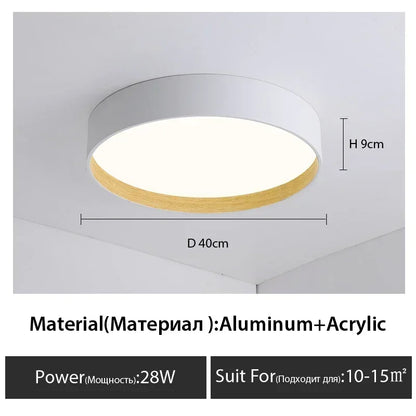 Modern Minimalist Circular LED Ceiling Light Living Room Bedroom Study Pendant Lamp Creative Interior Decor Lighting Fixtures