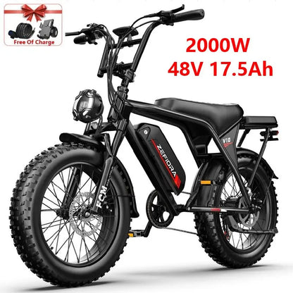 2000w Electric Bicycle,48v 20 Inch Ebike,adjustable Front Brake Seat,for Both Men Women Snowy Conditions Cycling Electric Bike