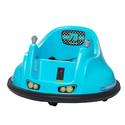 FunPark 6V Bumper Car 360 Electric RideOn Toy with LED Lights, Safety Seat Belt, Soft Bumpers Indoor amp Outdoor Bumper Car for