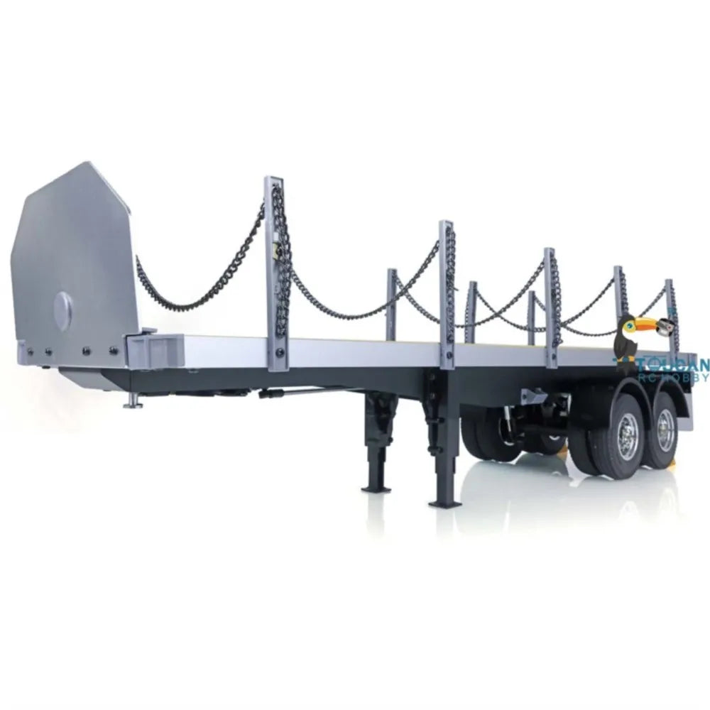 US Stock 1/14 TOUCAN 2Axle RC Tractor Flatbed Semi Trailer Truck for Toys DIY TAMIYA Vehicle Model Custom Builders Hobbyists