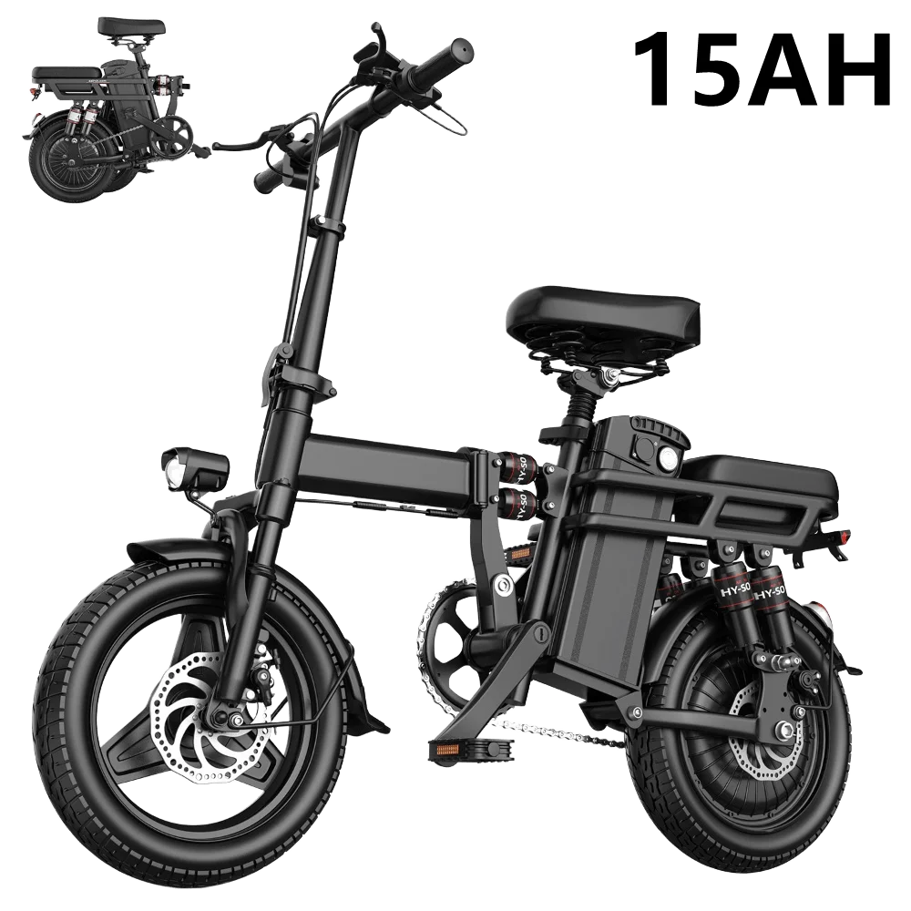 Electric Motorcycles Bike For Adults, 48V 20AH/15AH/10Ah Ebikes 500W Brushless Motor 14'' Tires Folding Electric Bicycles