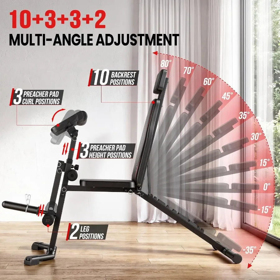 Adjustable Weight Bench for Home Gym