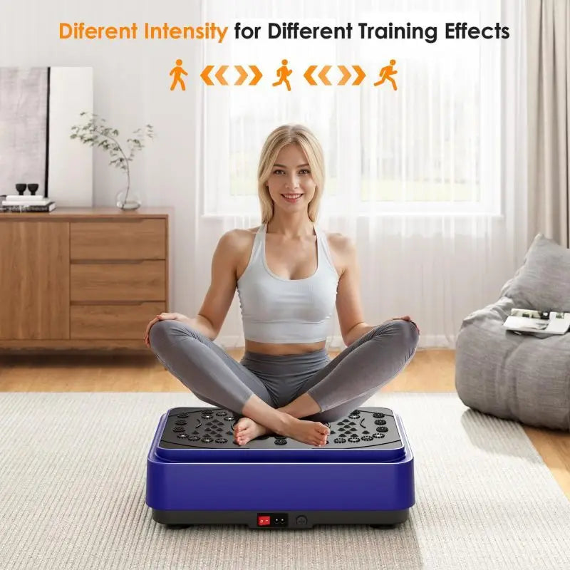 Vibrating Fitness Machine With Acupoint Massage  ABS Steel Build Remote Control  Resistance Bands Daily At Home Training
