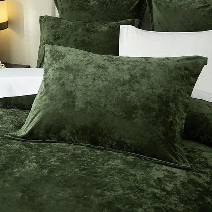 Crushed Velvet Comforter Set King Green Comforter Set 5pcs Ultra Soft Lightweight Breathable Bedding Set Luxury Cozy Flannel Com