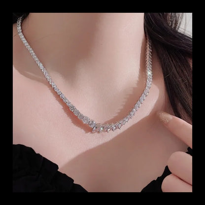 AliExpress new personalized S925 silver necklace simple necklace female niche design sense