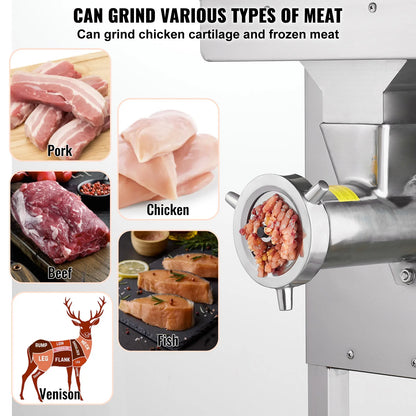 SucceBuy Meat Grinder 22 Lbs/Min Capacity Electric Meat Grinders w/ Blade Grinding Plate Sausage Maker for Kitchen Home Use
