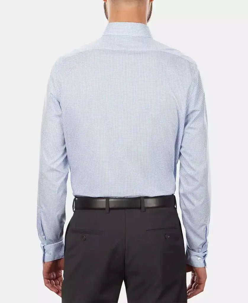 Calvin Klein | Men's Slim-Fit Non-Iron Performance Stretch Blue Check Dress Shirt