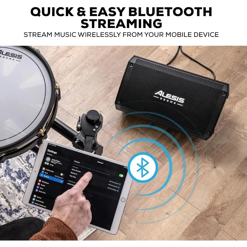 8 MK2-2000W Drum Amp Speaker for Electric Drum Set with Bluetooth, 8" Woofer, HPF EQ and Ground-Lift Switch