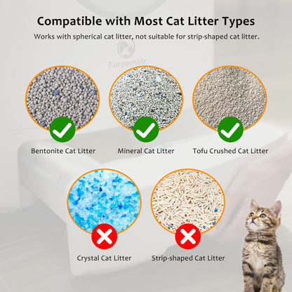 Self-Cleaning Cat Litter Box Open-Top Design with Advanced Safety Sensors Extra Large Capacity for Multi-Cat Homes Automatic Cle