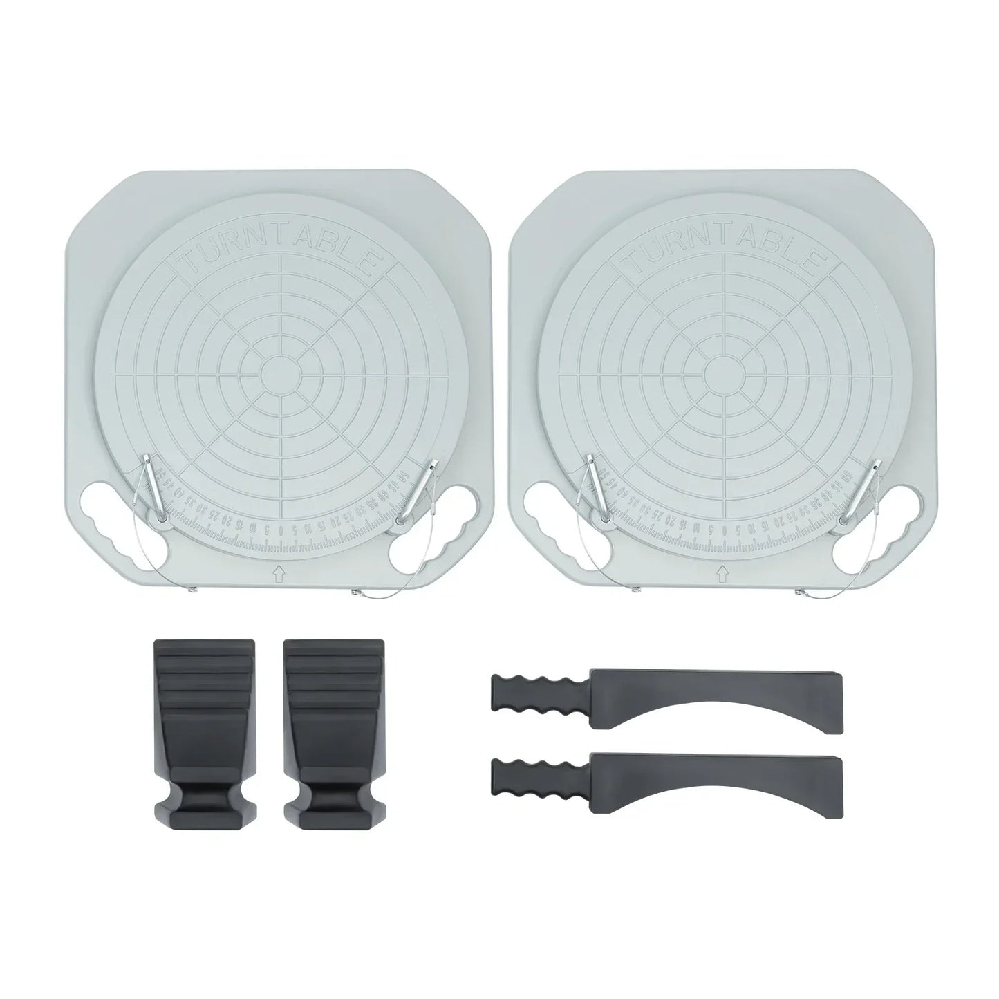 2-Piece Wheel Alignment Tool Set, Magnesium Alloy Front Wheel Alignment Turntable Tool Plates with 360° Rotation Angle