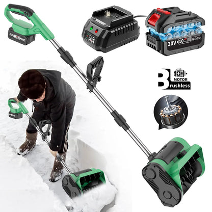 3000RPM Brushless Electric Snow Sweeper Rechargeable Cordless Handheld Household Street and Yard Snow Removal Tool with Battery