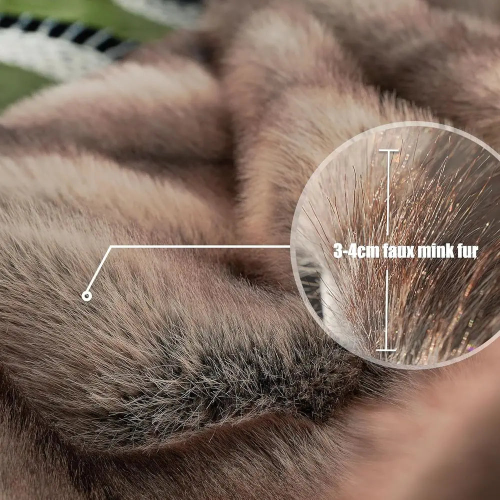 Mink Fur Blanket Luxury Fur Throw Blanket Sofa Fluffy Blanket Super Warm Elegant Cozy Fuzzy Throw Blankets for Couch, Armchair a