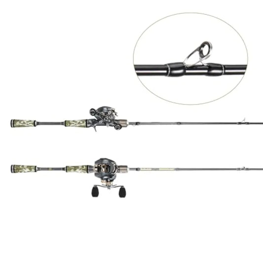 Fishing Rod and Reel Combos for Spinning and Casting Fishing 30Ton+24Ton HighPerformance Graphite 2Piece Fishing