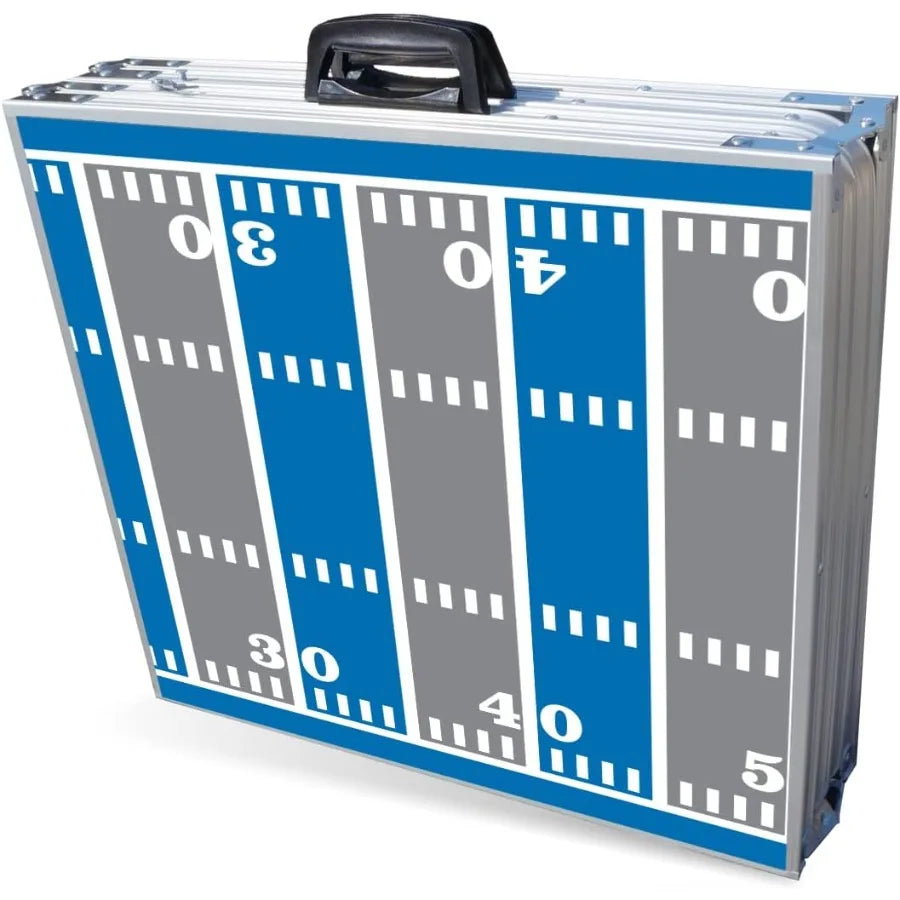 8Foot Folding Portable Pong Table with Optional Cup Holes and LED Lights for Indoor Outdoor Recreation Ideal for Home Game Room