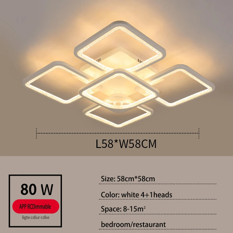 Nordic bedroom living room ceiling lamp dining room modern minimalist lighting hotel new ceiling lighting LED APP adjustment