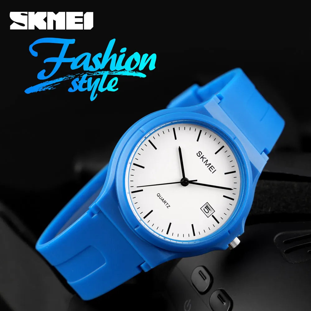 SKMEI Reloj Mujer Fashion Ladies Casual Sports Couple PU Strap Calendar Women Top Luxury Wristwatch Lady Large Dial For Women