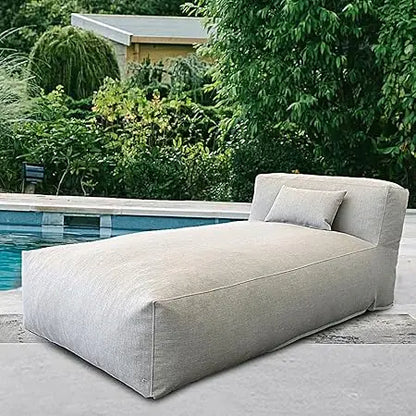Outdoor Bean Bed Chair Sun Lounger, Outdoor Couch Sofa for Patio & Pool, Foam Filling Day Bed Furniture, Comfy Lazy Sofa for Out
